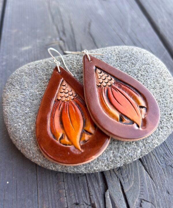 Alternative view of Framed Sunflower Earrings