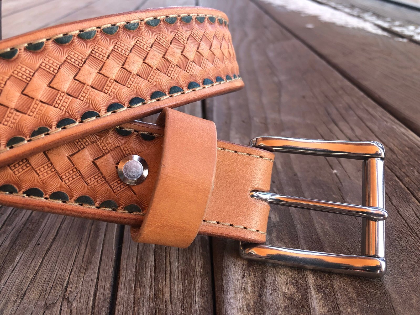 Carved Leather Belt by Custom Order - Image 2