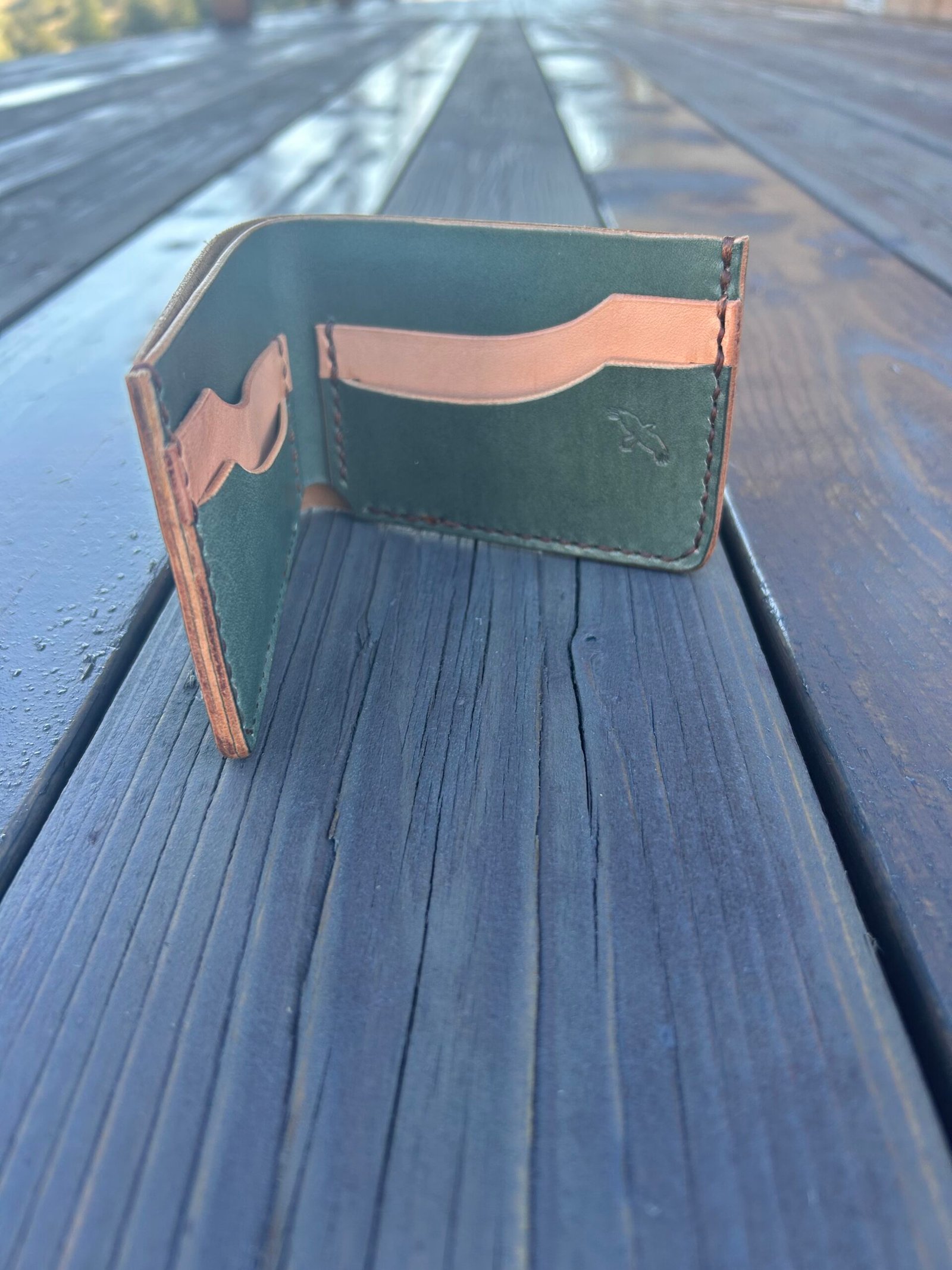 Bridger Wallet Jade and Natural - Image 2