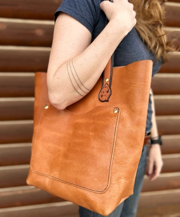 Madison Tote with Western Scroll Details