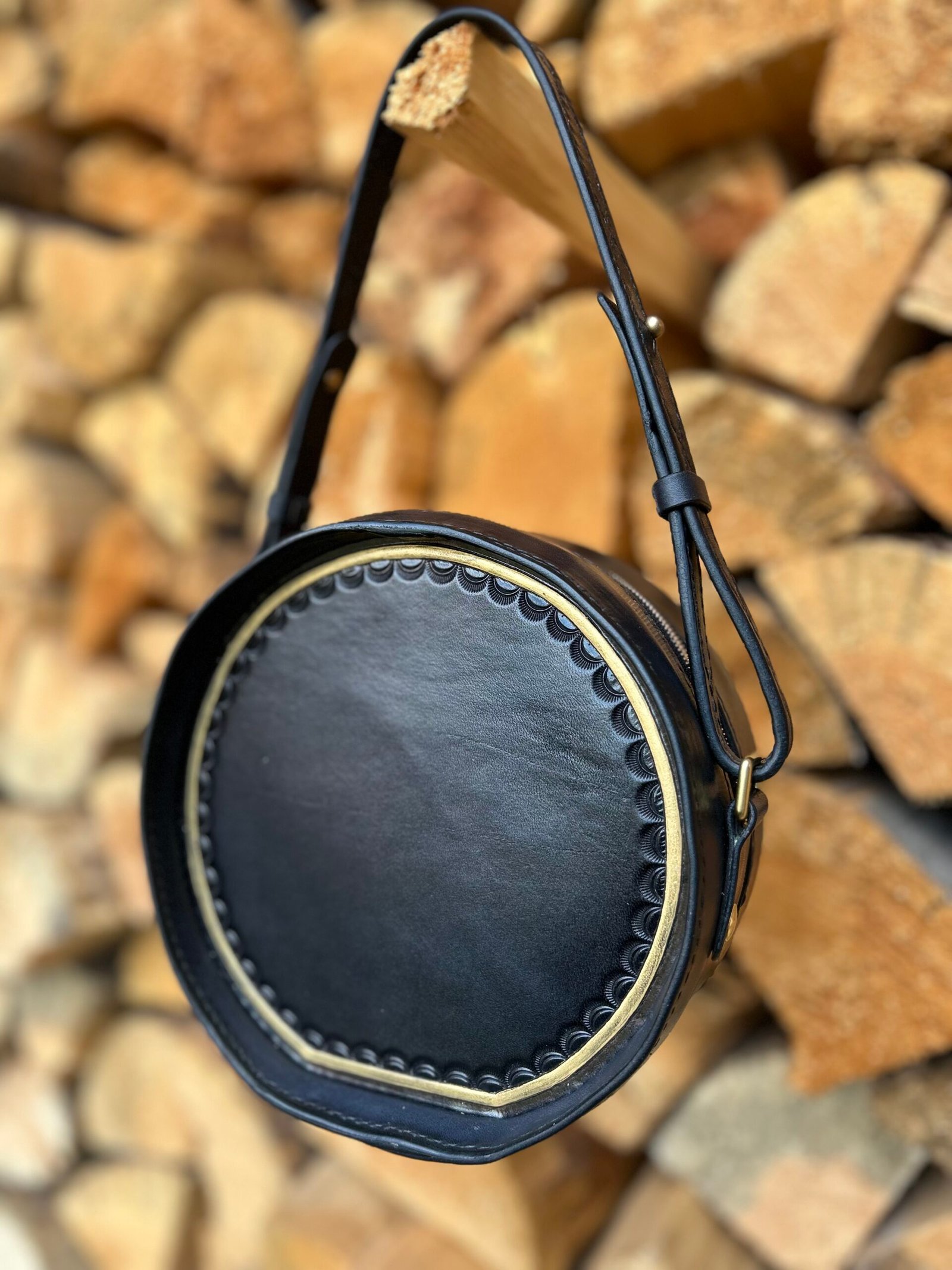 Yellowstone Round Purse with Hawk Head Moths - Image 3