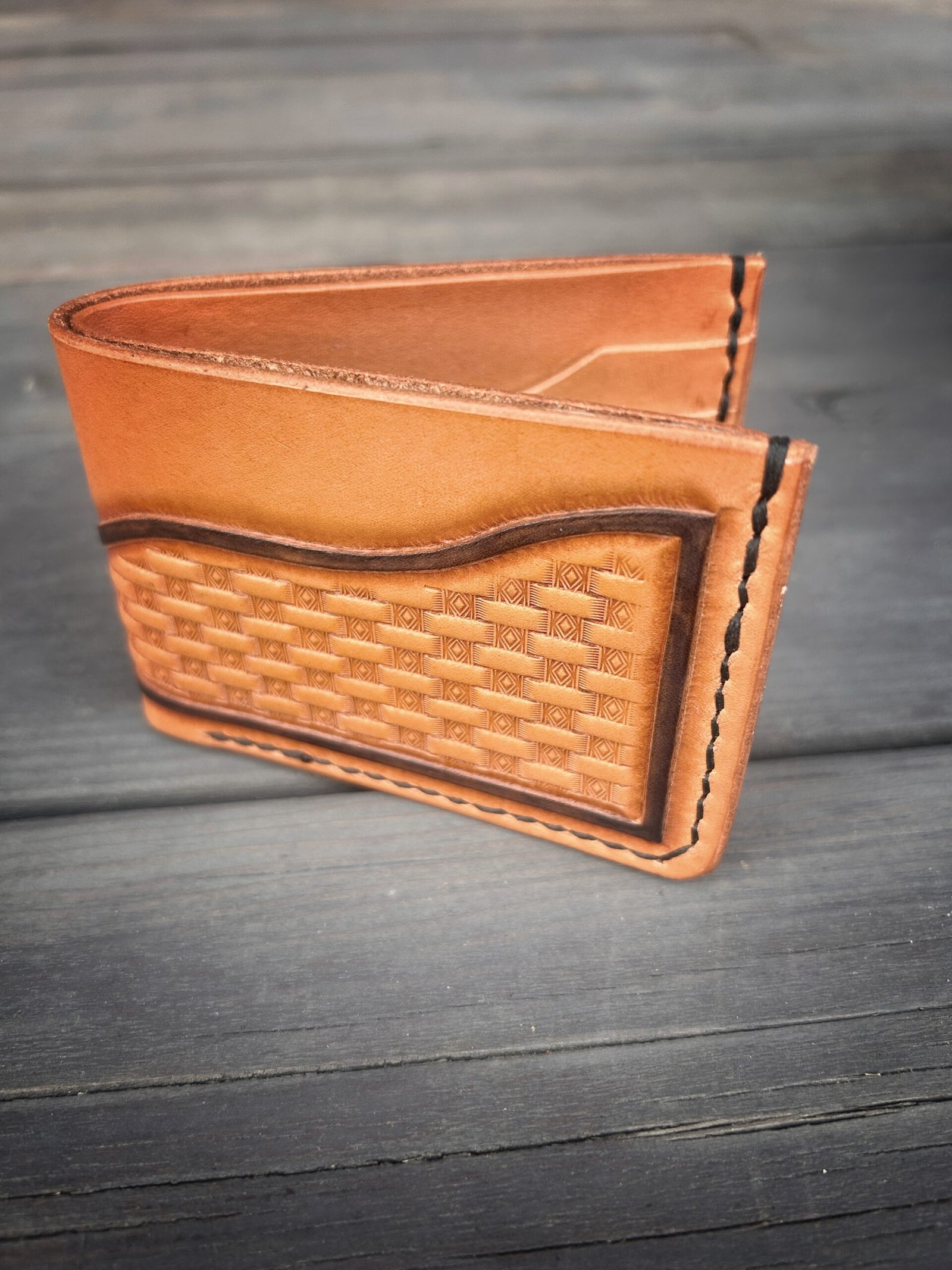 Bridger Wallet Natural Basketweave