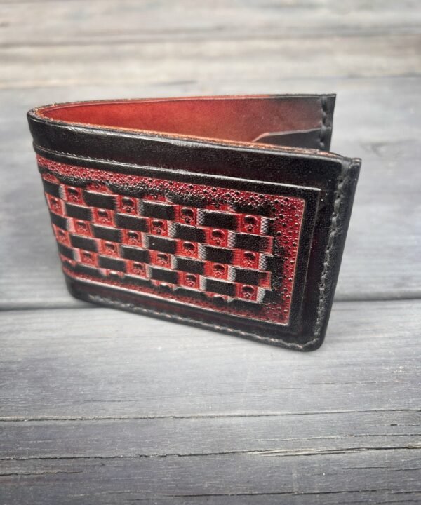 Bridger Wallet Black Cherry Skulls