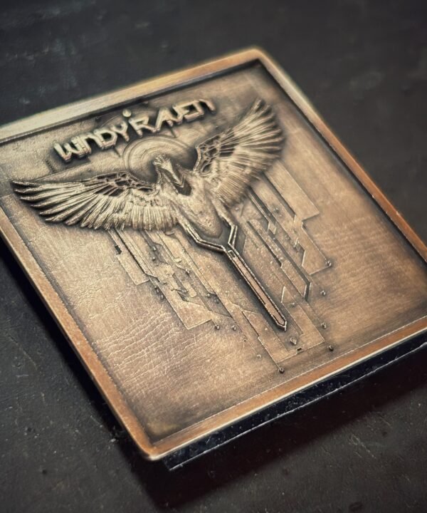 Morale Brass Patch Cyber Raven