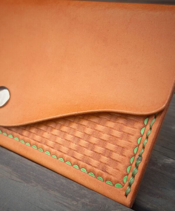 Alternative view of Madison Wallet Green and Basketweave