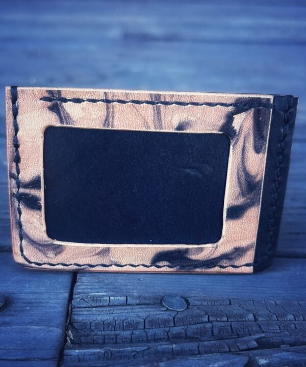 Granite Wallet with marbled dye work, black