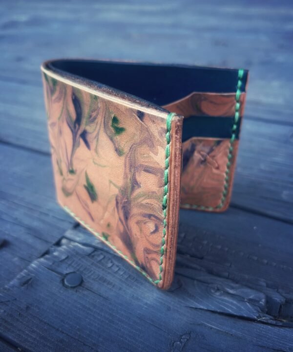 Mission Wallet Blue and Green Marbled