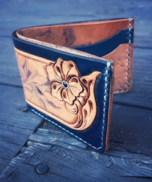 Bridger Wallet Blue Marbled