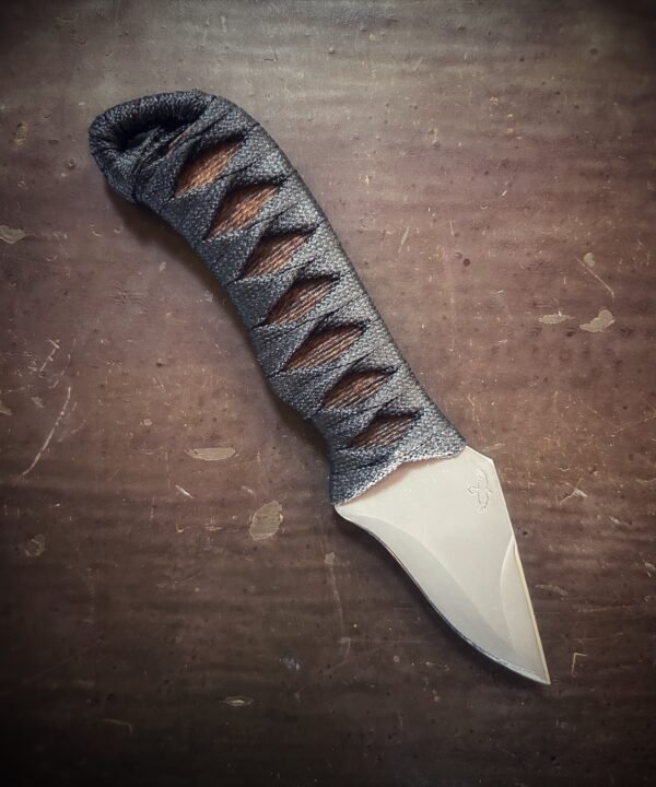 Little Feather with burnt jute and black wrap