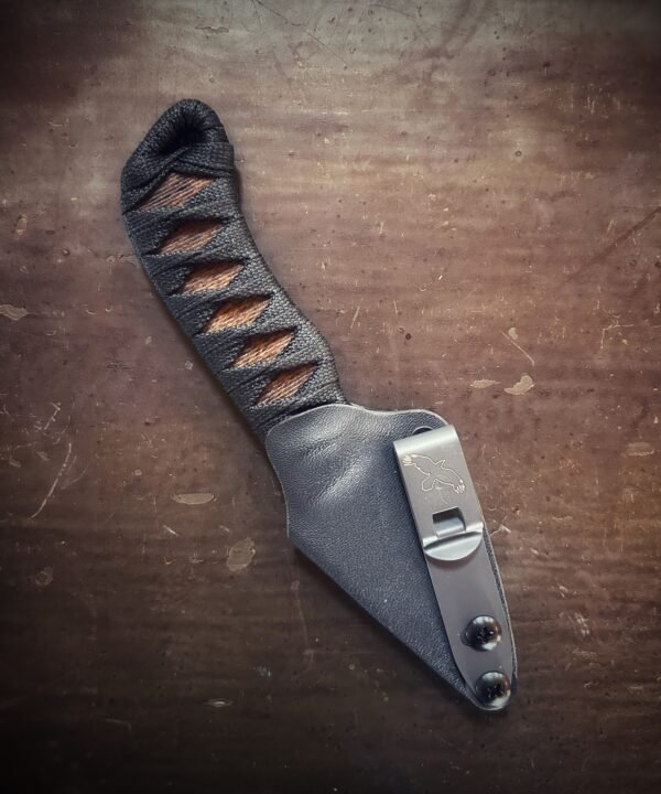 Little Feather with burnt jute and black wrap