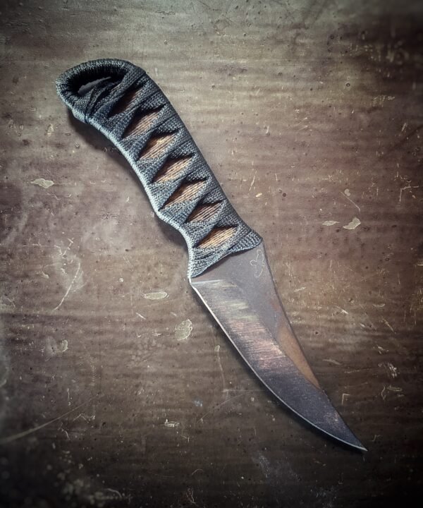 Erinyes with Natural Heat Treat and black wrap
