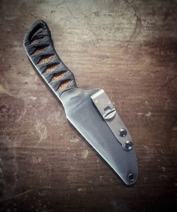 Erinyes with Natural Heat Treat and black wrap in sheath