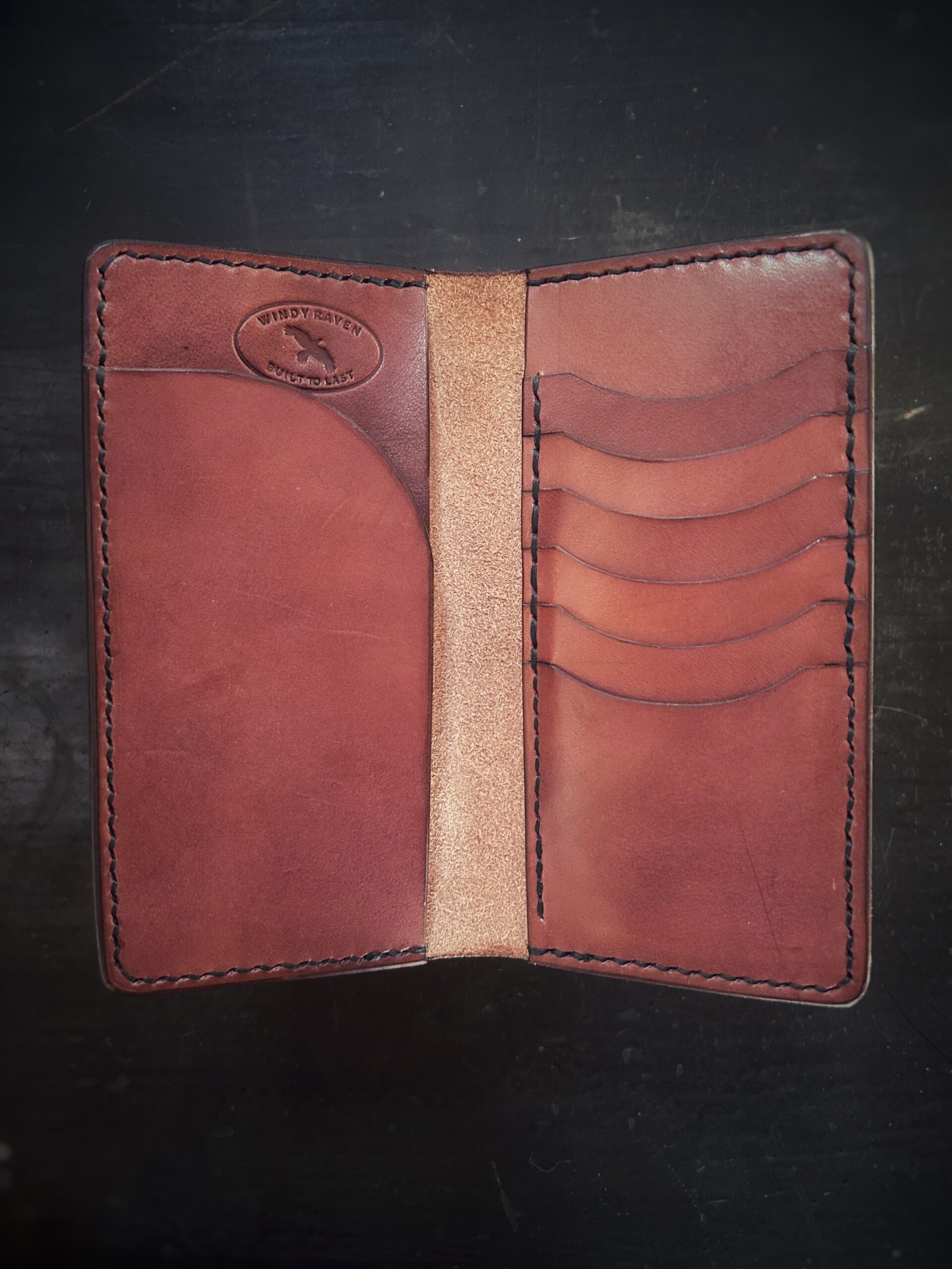 Boulder wallet interior, brown